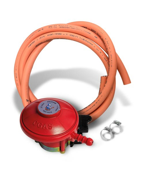 LPG Gas Bottle Propane Kit2 with Regulator, 2m Hose and Clips
